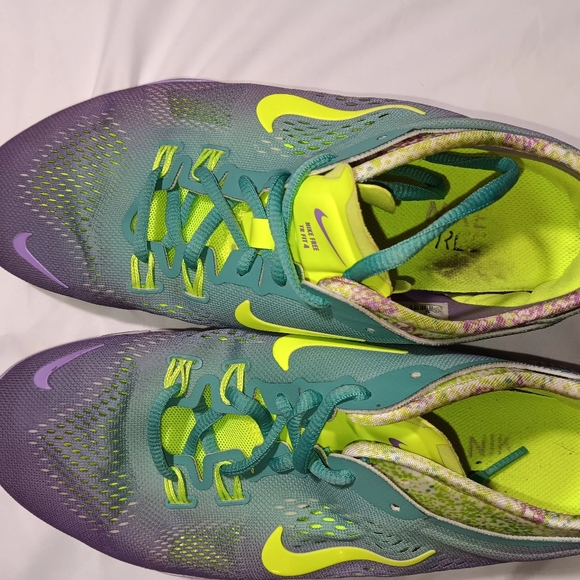 Nike tr fit 5 purple yellow ombré workout shoes size 9 - Picture 5 of 9